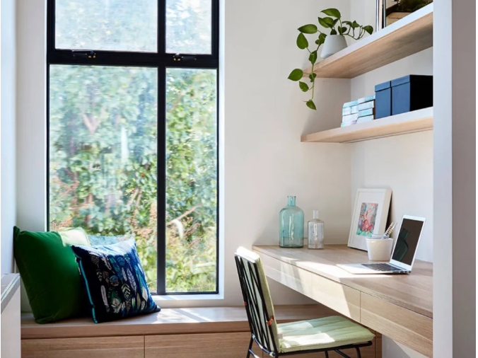  A well-lit home office can promote better sleep.