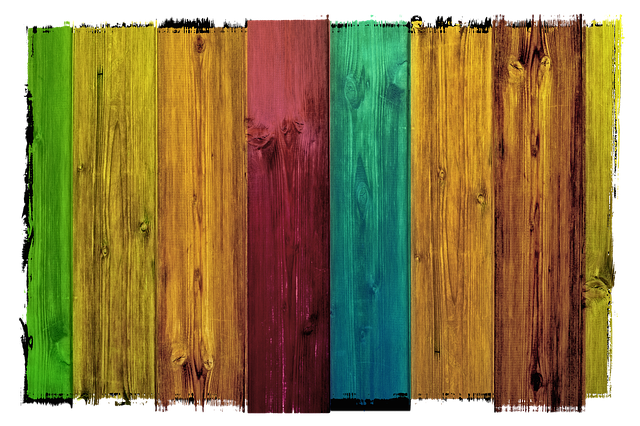 sample colors on wood on top of a black primer 