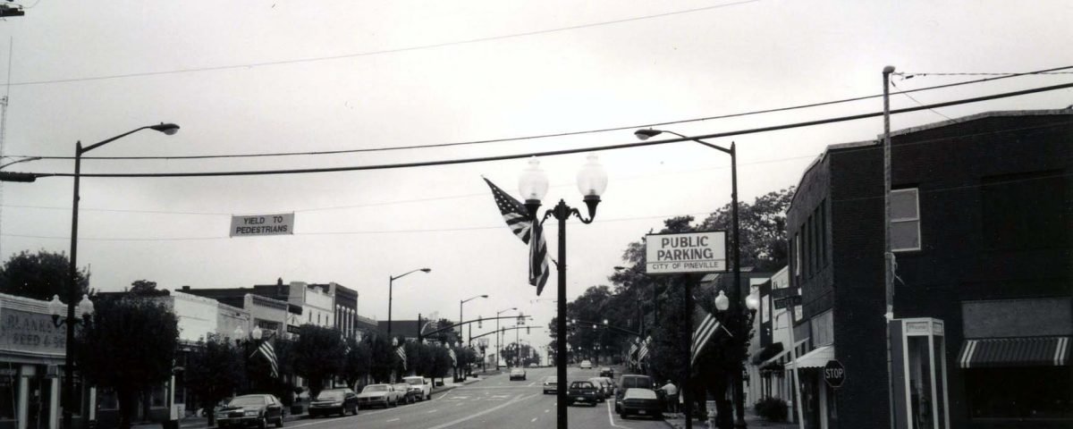 Old downtown of Pineville, NC
